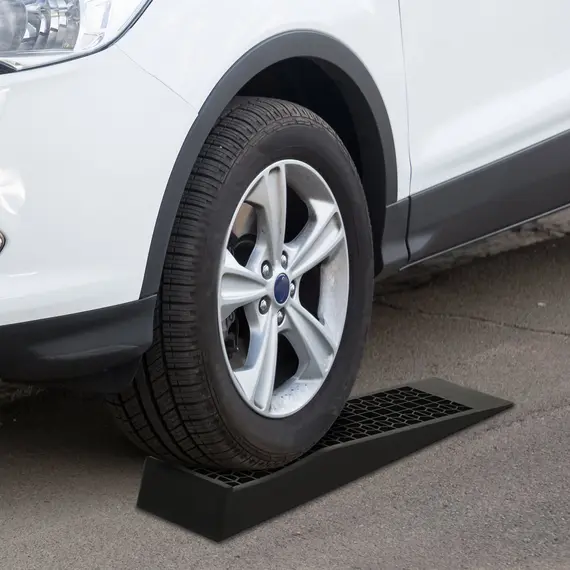 Buy Pair of 2 Low Entrance Plastic Curb Ramps Anti-Slip Surface 3 Ton Capacity Garage Workshop Cars SUVs Small Vans, 2 image