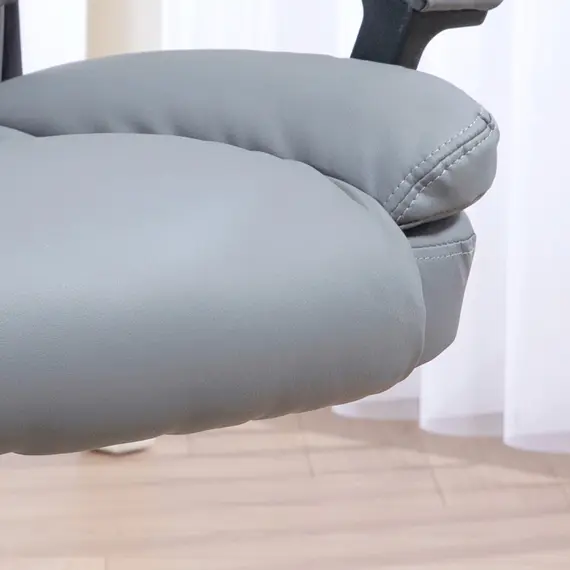 Buy Office Chair, Computer Desk Chair, Mid Back Executive Chair with Adjustable Height and Swivel Rolling Wheels for Home Study, Light Grey, 8 image