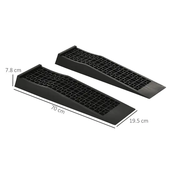 Buy Pair of 2 Low Entrance Plastic Curb Ramps Anti-Slip Surface 3 Ton Capacity Garage Workshop Cars SUVs Small Vans, 3 image