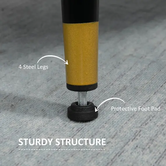 Buy Modern Two Seater Sofa, Button Tufted Loveseat with Cushions and Steel Legs for Living Room, Guest Room, Dark Blue, 5 image