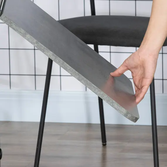 Buy Multi-Storage Six-Person Drop Leaf Dining Table - Mixed Grey, 9 image