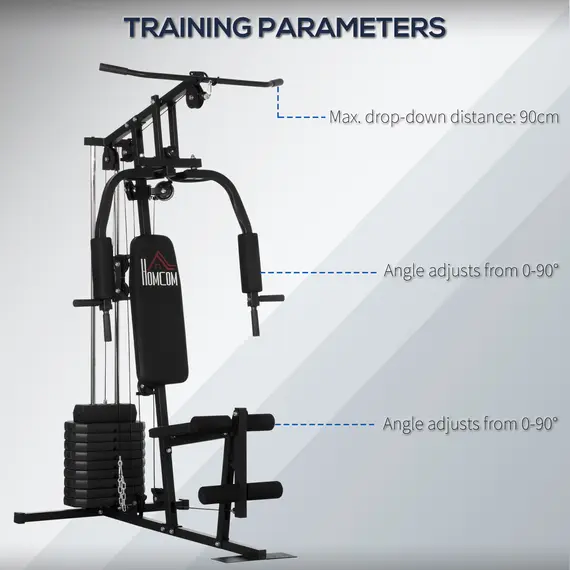 Buy Multifunction Home Gym Machine, with 45kg Weight Stacks, for Strength Training, 6 image