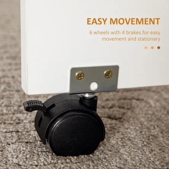 Buy Multi-Storage Six-Person Drop Leaf Dining Table -  White, 7 image