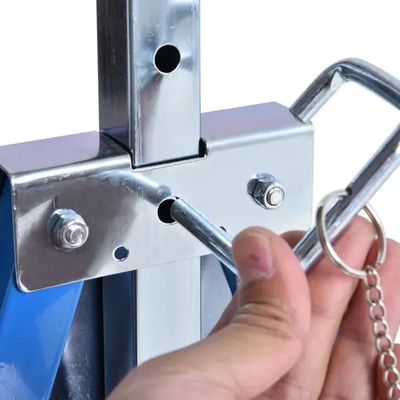 Buy Set of 2 Adjustable Telescopic Builders Trestle, DIY Steel Work Bench Carpenter, Folding Saw Horse Tools Blue, 9 image