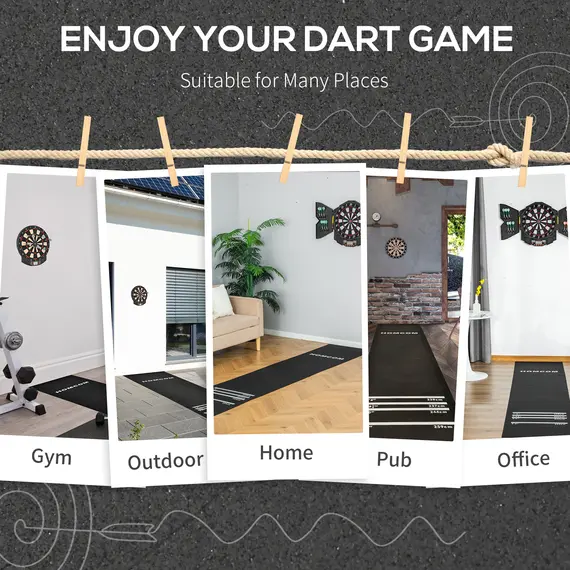 Buy Professional Rubber Darts Dart Mat Pub Club Home 4 Throwing Distances, 6 image