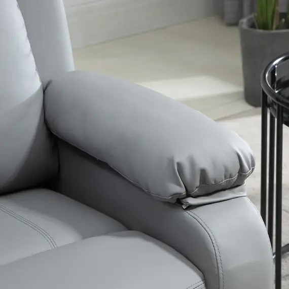 Buy Riser and Recliner Chair with Massage, Heat, Power Lift Recliner Chair for Elderly with Remote Control, Extended Footrest, Dual Side Pockets, Overstuffed Electric Reclining Armchair, Grey, 8 image