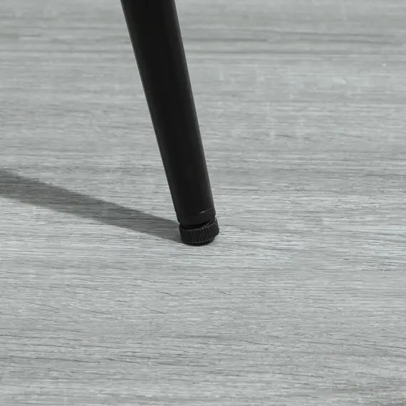 Buy Set of 2 Bar Stools Velvet-Touch Dining Chairs Kitchen Counter Chairs    Fabric Upholstered seat with Metal Legs, Backrest, Grey, 8 image