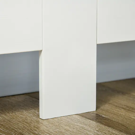 Buy Slatted Radiator Cover Painted Cabinet MDF Lined Grill in White (172L x 19W x 81H cm), 9 image