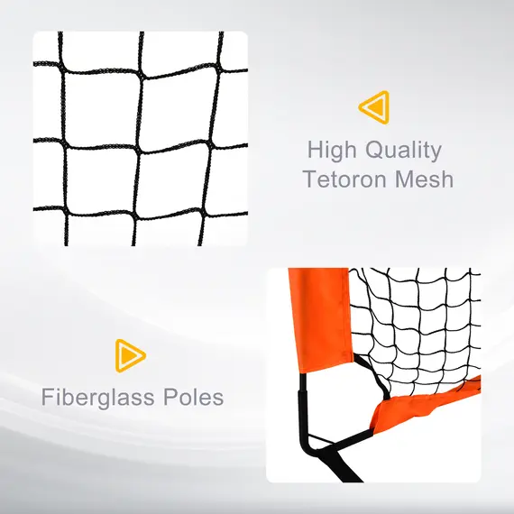 Buy Set of 2 Football Goal Net 6 x 3 ft Foldable Outdoor Sport Training Teens Adults Football with Carrying Bag Orange, 4 image
