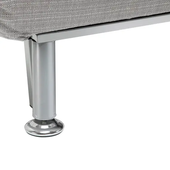 Buy Single Sofa Bed, 1 Person Sleeper Foldable Lounge with Pillow, Grey, 8 image