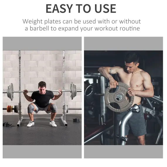 Buy Set of 4 Weight Plate for 2"/5cm hole Dumbbell Handle Bar 15kg Dumbbell Plates Barbell Weight 2 x 5kg, 2 x 2.5kg, 4 image