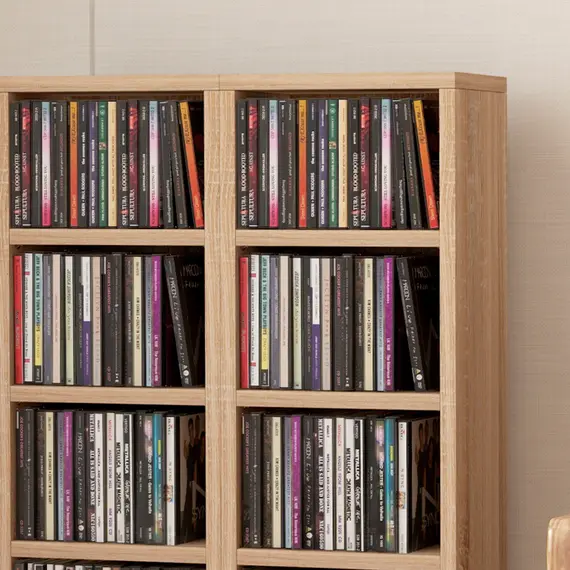 Buy Set of Two 102 CD Storage Units - Wood-Effect, 8 image