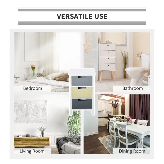 Buy Storage Tower, Dresser Chest with Drawers, Wood Top, Organizer Unit for Closets Bedroom Nursery Room Hallway, 6 image
