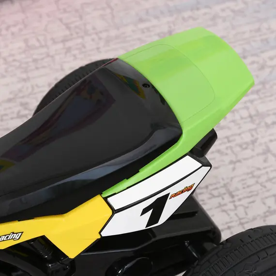 Buy Toddler Pedal Motorcycle Kids Ride On Tricycle Early Learning w/ Music Lights Handlebar Stickers Exercise Boys Girls Gift for Kids 18 - 36 Months Green, 9 image