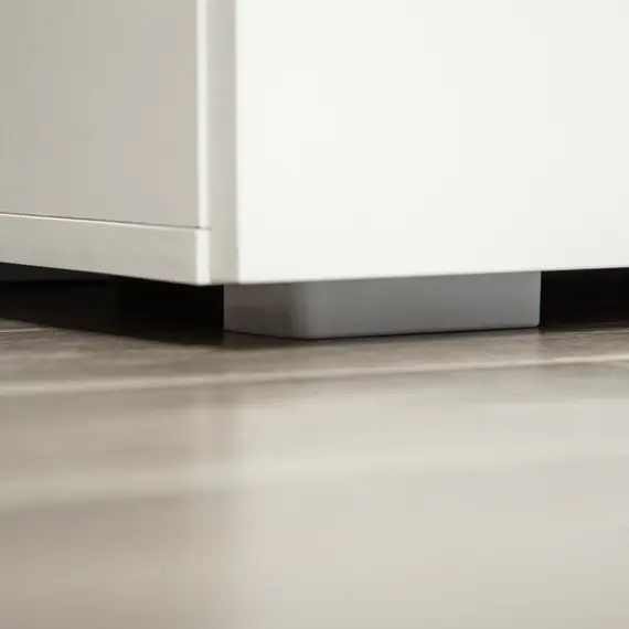 Buy Storage Cabinet w/ Two Shelves Wooden Sideboard Freestanding Kitchen Cupboard Bookcase - White, 9 image