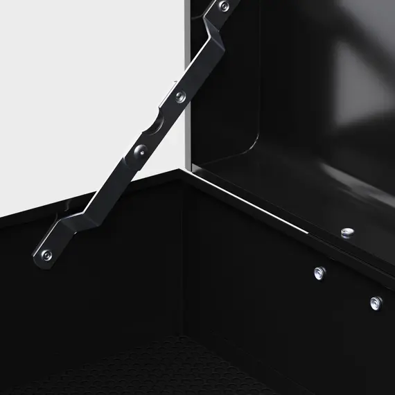 Buy Steel Six Drawer Tool Storage Carry Chest, with Lock and Keys - Black, 9 image