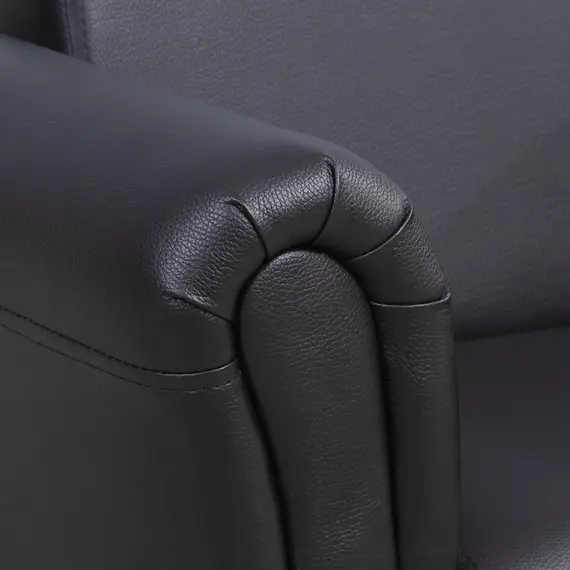 Buy Toddler Chair Single Seater Kids Sofa Set, 54 x 42 x 41cm, Kids Sofa with Stool, Black, 8 image