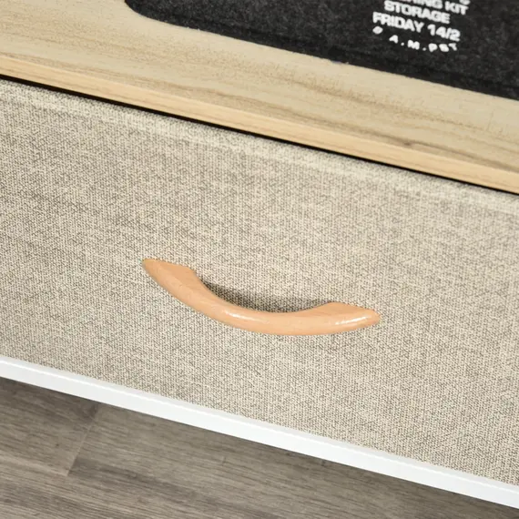 Buy TV Stand Cabinet with 2 Foldable Drawers - Maple Colour, 9 image