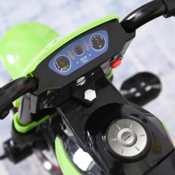 Buy Toddler Pedal Motorcycle Kids Ride On Tricycle Early Learning w/ Music Lights Handlebar Stickers Exercise Boys Girls Gift for Kids 18 - 36 Months Green, 8 image