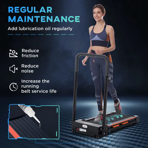 Buy Steel Folding Motorized Home Treadmill w/ LCD Monitor Black, 7 image