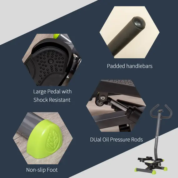 Buy Twister Stepper, Step Machine with Adjustable Resistance, LCD Screen - Grey, 7 image