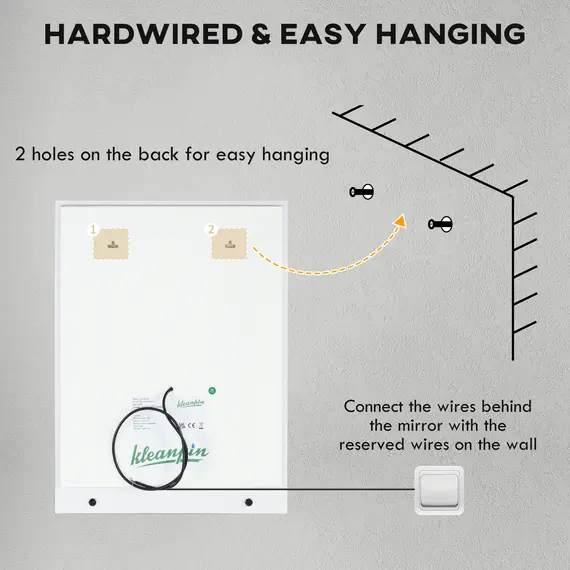 Buy LED Bathroom Mirror with Lights and Shelf, Illuminated Makeup Mirror, Vanity Mirror with 3 Colour, Smart Touch, Anti-Fog, 9 image