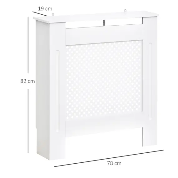Buy Wooden Radiator Cover Heating Cabinet Modern Home Furniture Grill Style  White Painted (Small), 3 image