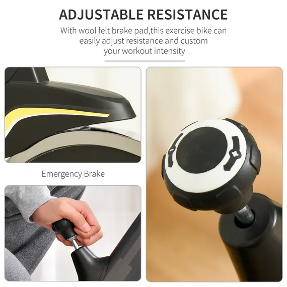 Buy Upright Exercise Bike Indoor Training Cycling Machine Stationary Workout Bicycle with 10KG Flywheel and Adjustable Resistance Seat Handlebar LCD Display for Home Gym, 5 image