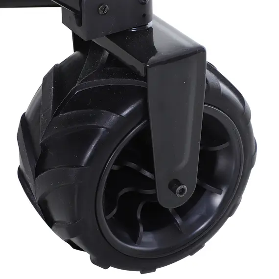 Buy 140L Festival Trolley on Wheels, Folding Camping Trolley Cart with Telescopic Handle, Big Wheels for Outdoor Garden Beach Fishing, Green, 8 image