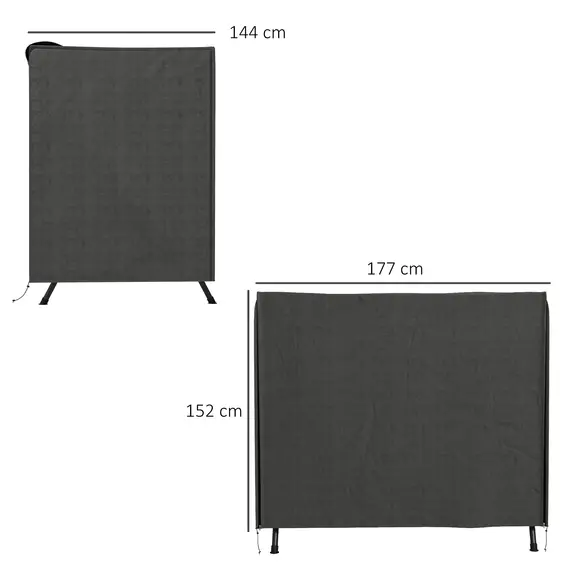 Buy 152 x 177cm Three-Seater Swing Chair Protective Cover Grey, 3 image