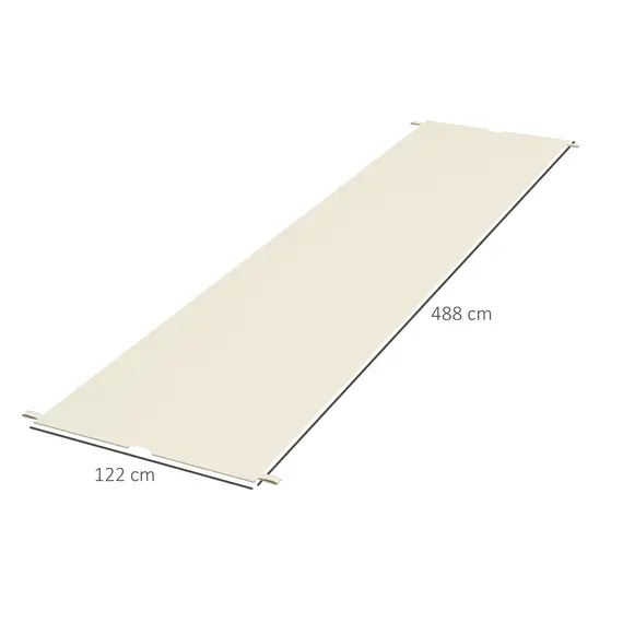 Buy 2 Pcs UV Protection Pergola Replacement Canopy, Pergola Shade Cover, Easy to Install, for 3 x 3(m) Pergola, Cream White, 3 image