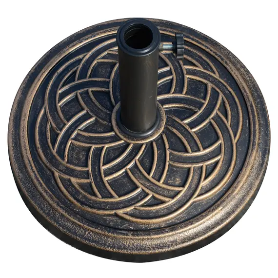 Buy 11.5kg Heavy Duty Parasol Base, Umbrella Stand Holder, Parasol Stand for 38mm or 48mm Patio Umbrella Pole, Bronze Tone, 7 image