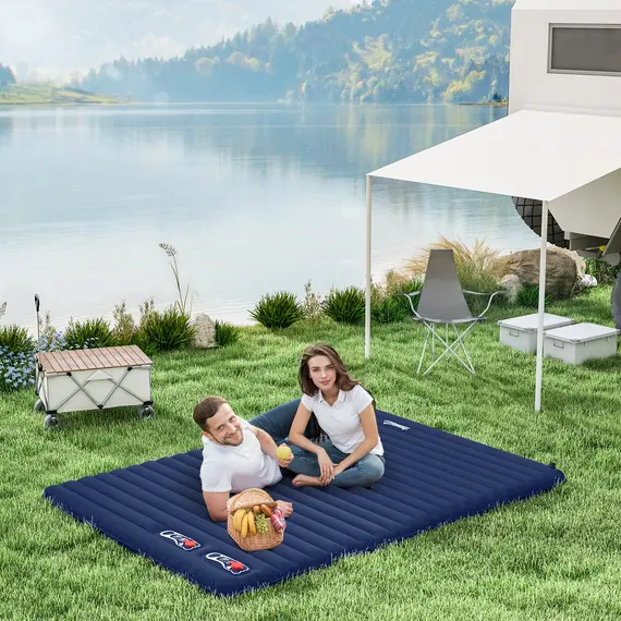 Buy 2 Person Camping Inflatable Mattress - Navy Blue, 2 image