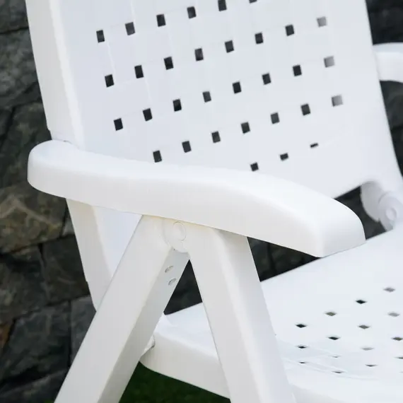 Buy 2 Piece Folding Dining Chairs w/ 4-Position Backrest for Outdoor Events, Camping, 7 image