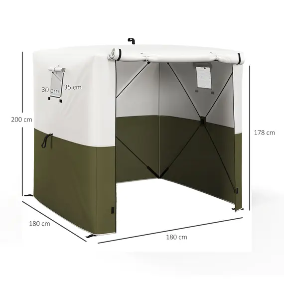 Buy 2 x 2m Pop-Up Gazebo, with Accessories - Green, 3 image