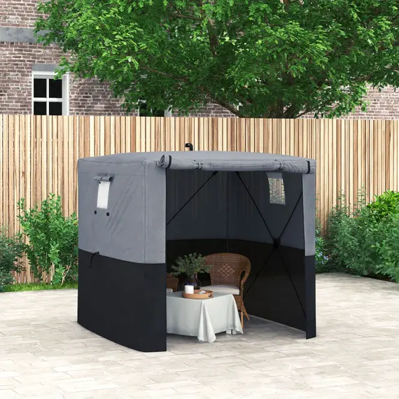 Buy 2 x 2m Pop-Up Gazebo, with Accessories - Black, 2 image