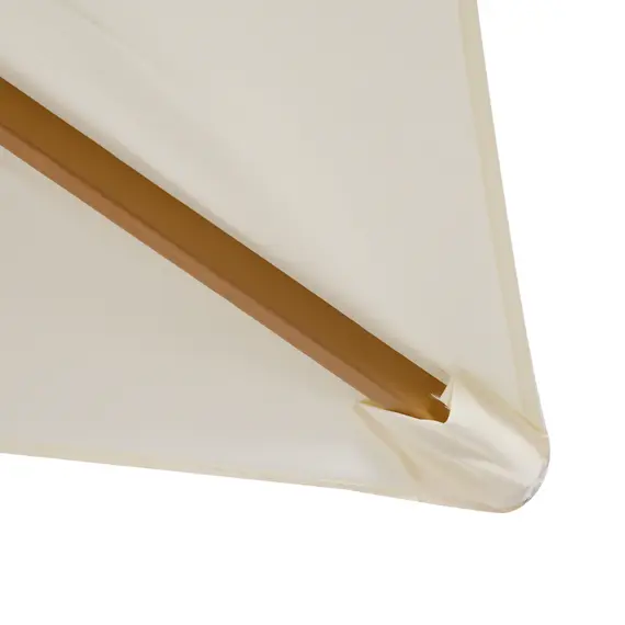 Buy 2 x 3m Wooden Garden Parasol Umbrella Outdoor Sun Shade Canopy, Cream White, 9 image