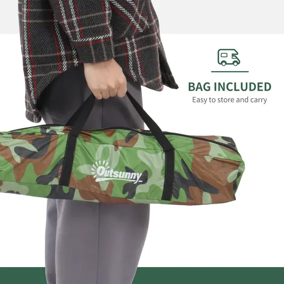 Buy 2 Person Camping Tent, Dome Tent with Zipped Doors, Storage Pocket, Portable Handy Bag, Multicoloured, 6 image