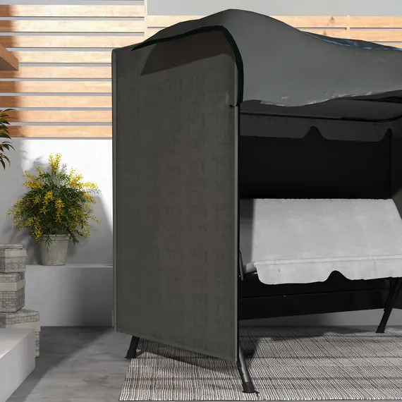 Buy 205 x 124cm Three-Seater Swing Chair Protective Cover Dark Grey, 7 image