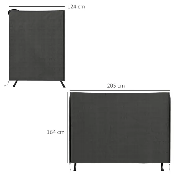 Buy 205 x 124cm Three-Seater Swing Chair Protective Cover Dark Grey, 3 image
