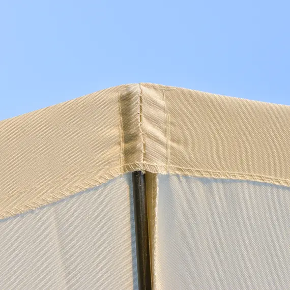 Buy 2.5m Shanghai Garden Parasol Umbrella with Crank & Tilt, Adjustable Outdoor Sun Shade, Off-White, 8 image