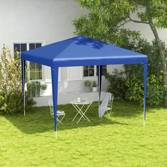 Buy 2.7m x 2.7m Garden Gazebo Marquee Party Tent Wedding Canopy Outdoor(Blue), 2 image