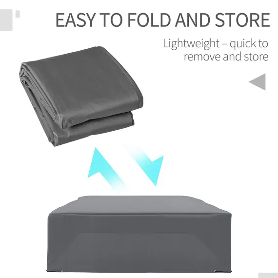 Buy 225x210cm Outdoor Garden Rattan Furniture Protective Cover Water UV Resistant Grey, 4 image