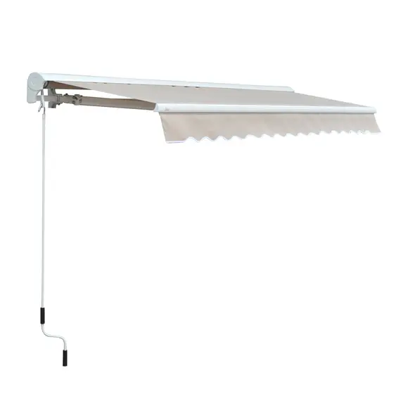 Buy 2.95Lx2.5M  Retractable Manual/Electric Awning-Cream White/White, 8 image