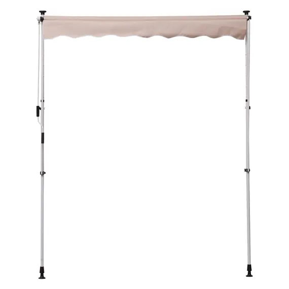 Buy 2x1.5m  Adjustable Outdoor Aluminium Frame Awning Beige, 8 image