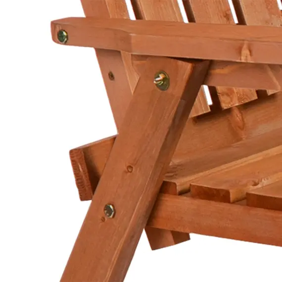 Buy 2-Seater Fir Wood Bench w/ Centre Table, 8 image