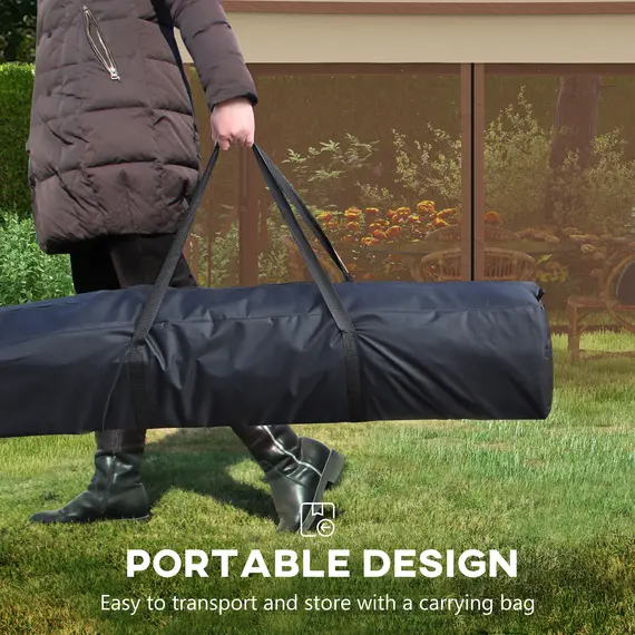 Buy 3 x 3(m) Pop Up Gazebo, Double-roof Garden Tent with Netting and Carry Bag, Party Event Shelter for Outdoor Patio, Khaki, 6 image