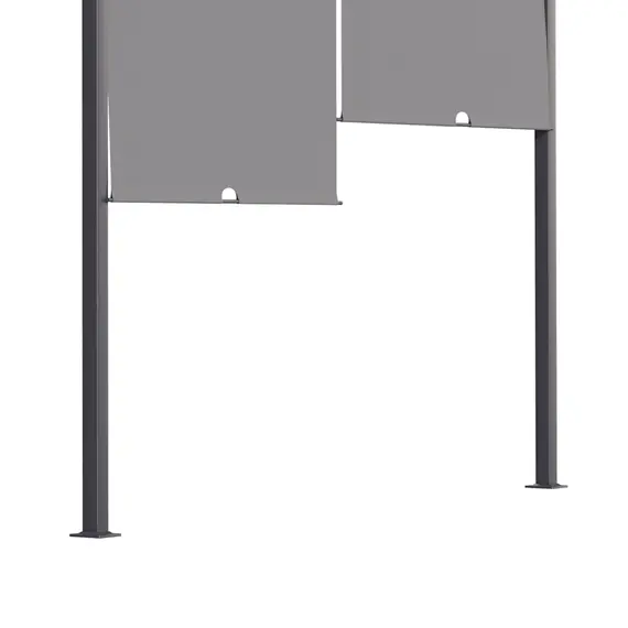 Buy 3(m) x 4m Metal Pergola with LED Lights, Outdoor Garden Pergola with Sliding Roof, Solar Powered, for BBQ, Lawn, Dark Grey, 7 image