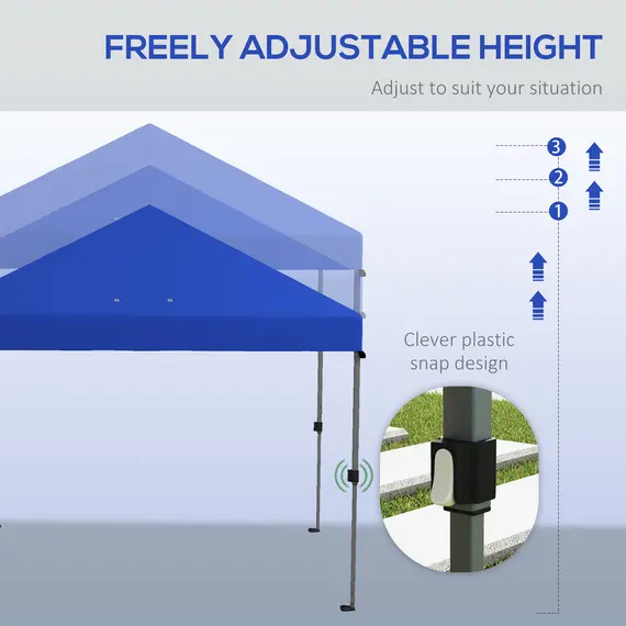Buy  3 x 3m Pop-Up Gazebo, with Accessories - Blue, 5 image