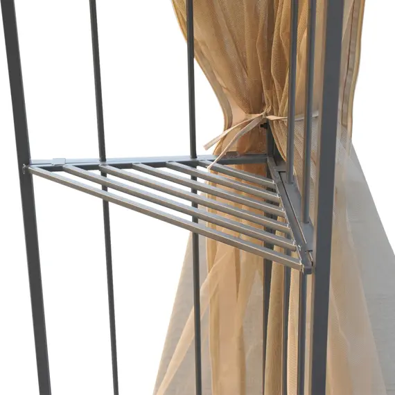 Buy 3(M)x3(M) Garden Gazebo Double Top Outdoor Canopy Patio Event Party Wedding Tent Backyard Sun Shade with Netting - Cream White, 9 image